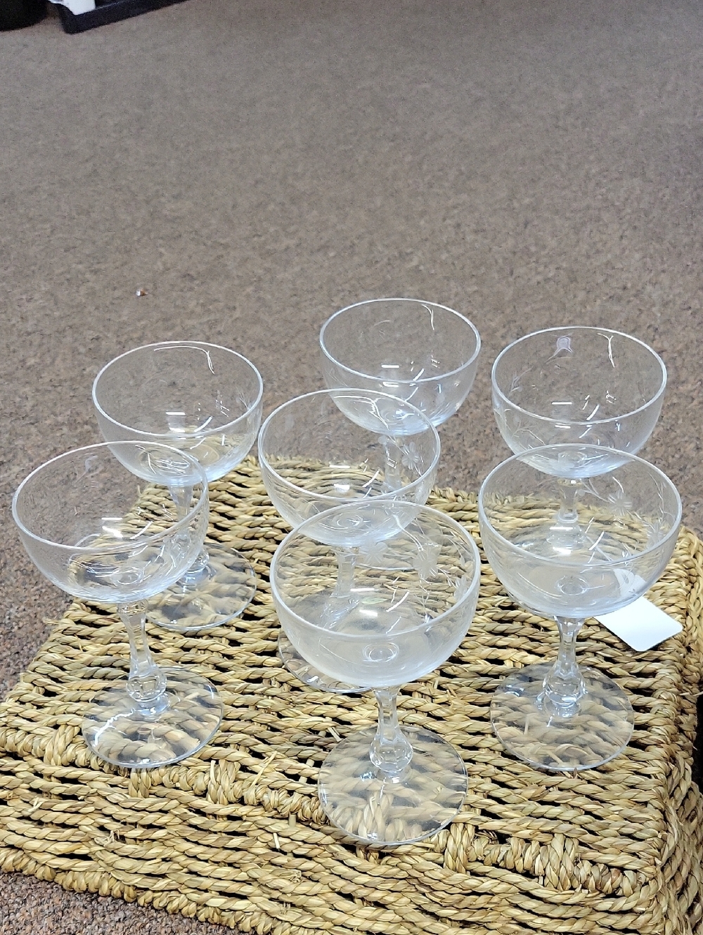 Etchef Coupe Glasses Set - Elegant Glass Stemware